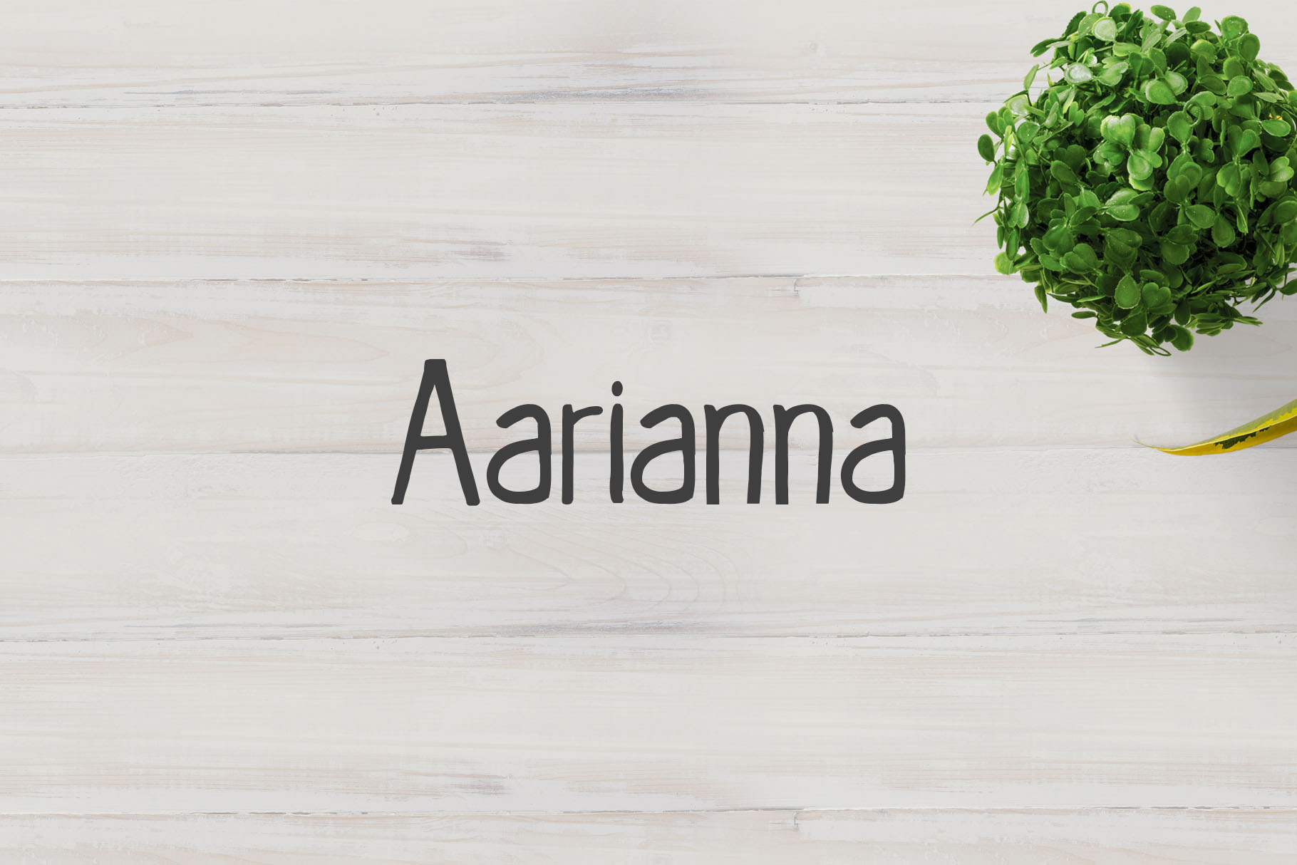 Aarianna: A Handwritten Font for Creative Projects